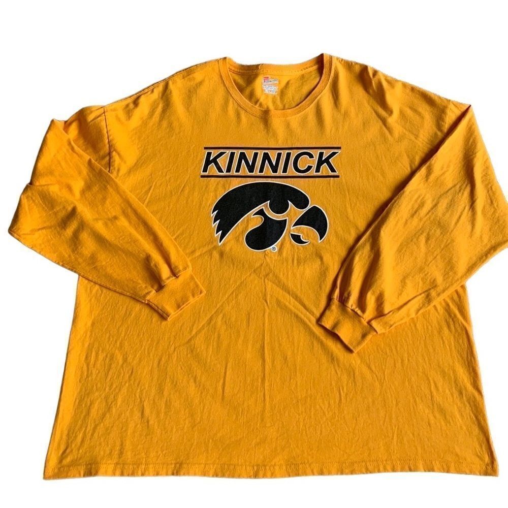 Vintage Iowa Hawkeyes Gold two Sided long sleeve Tailgate T-shirt‎ Men’s 3XL - Picture 2 of 5